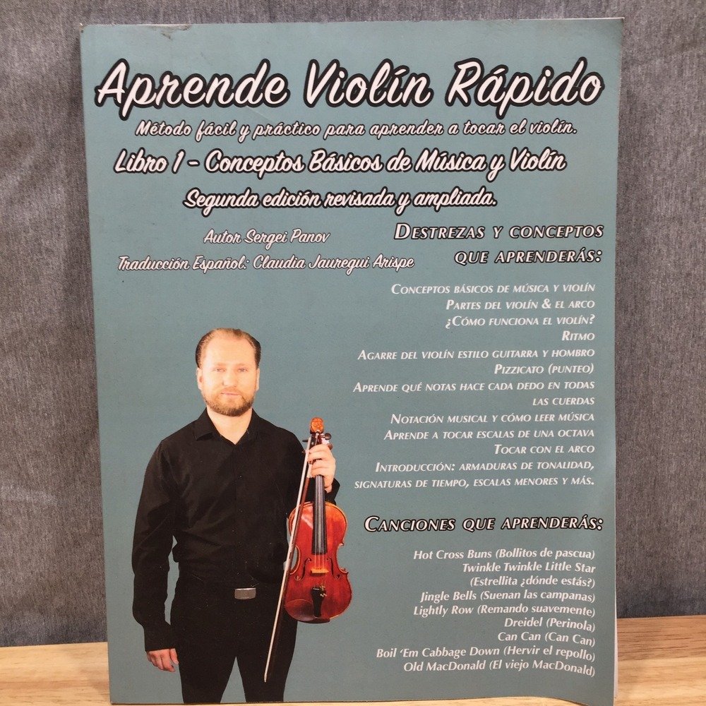 Sergei Panov‎ Aprende Violín Rápido Libro 1 Spanish Music Book OS Blue EX
